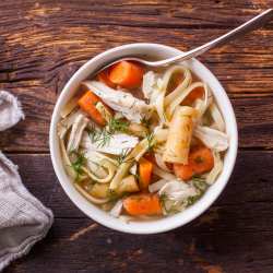 Chicken Noodle Soup with Parsnips