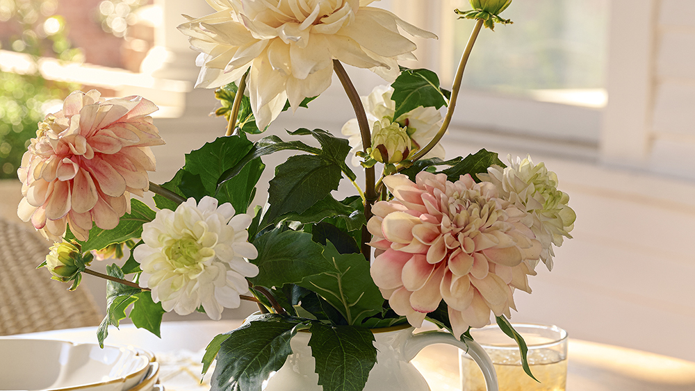 20% off dahlia stems.  “I don’t know how they make these look and feel so real, but they’ve done it! They are gorgeous!” — Sara M..  shop all florals 205 off.