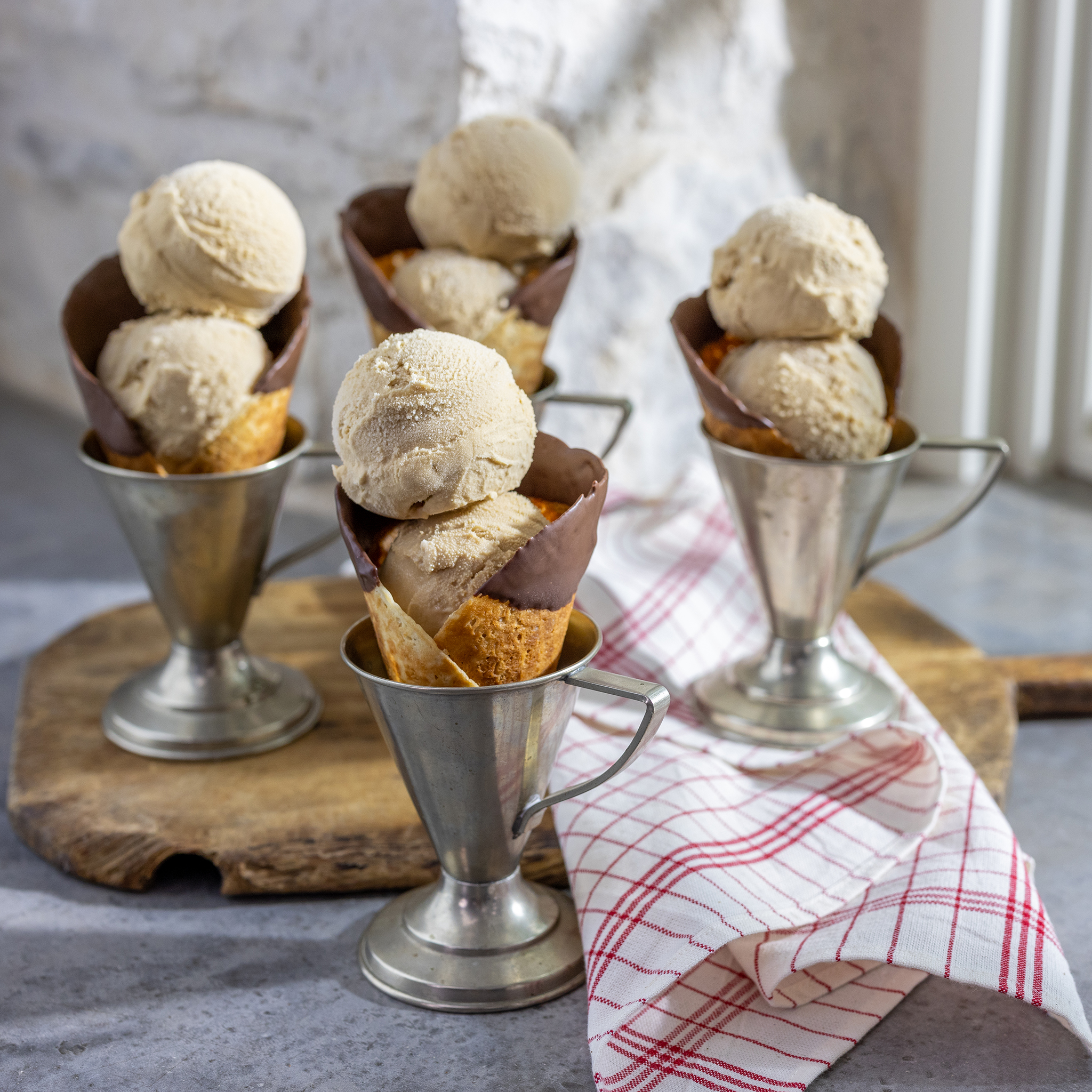 Joanna Gaines' Coffee Gelato and Chocolate-Dipped Waffle Cones