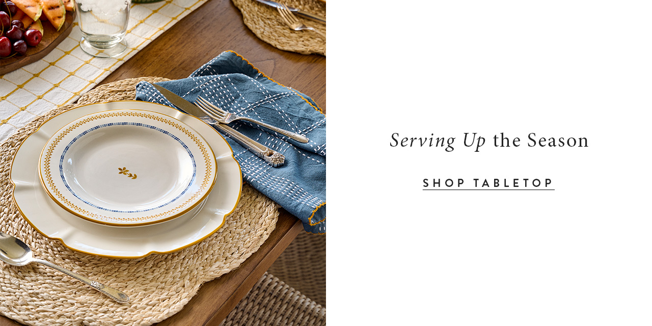 Serving up the season.  shop tabletop.