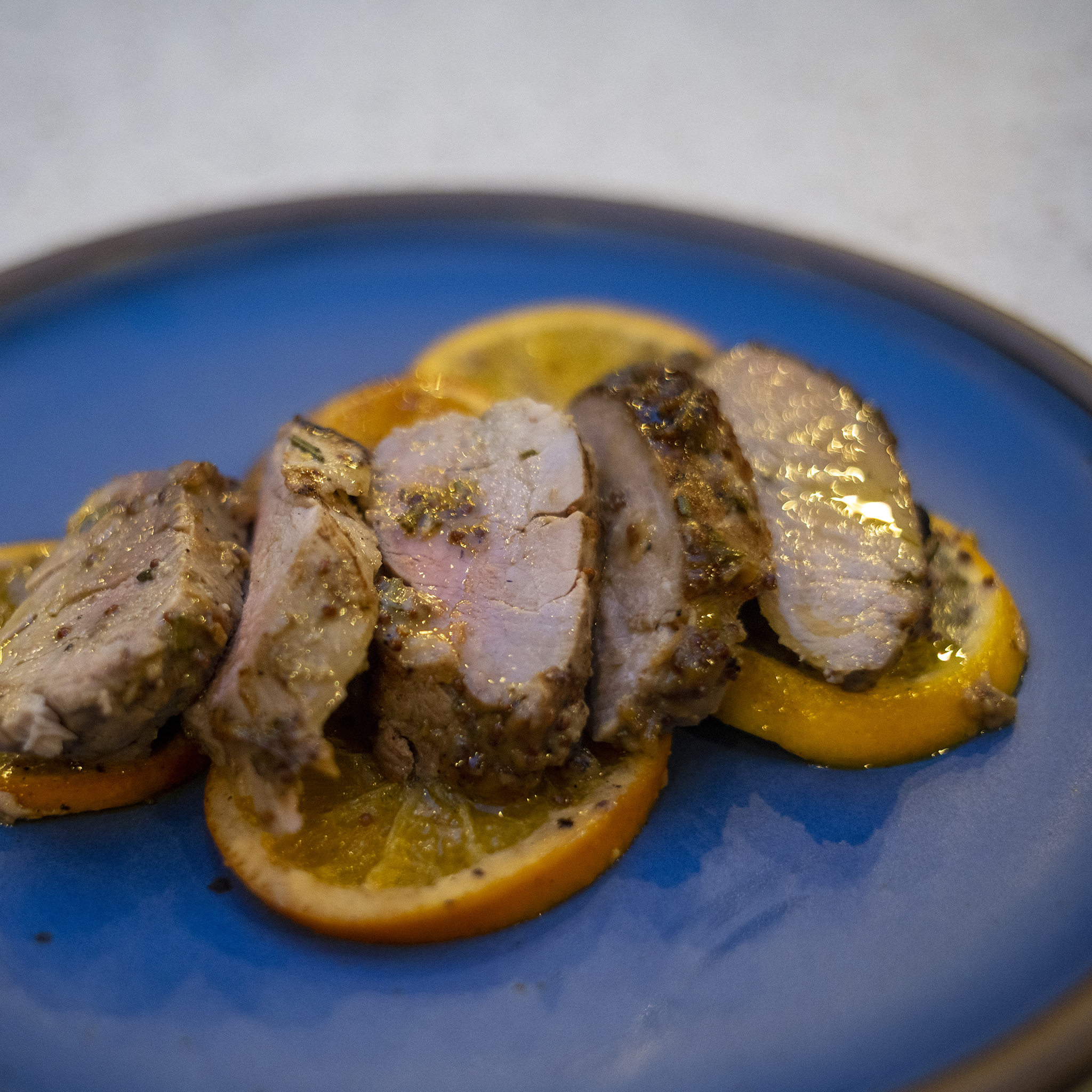 Katie Button's Honey Mustard-Glazed Pork Tenderloin