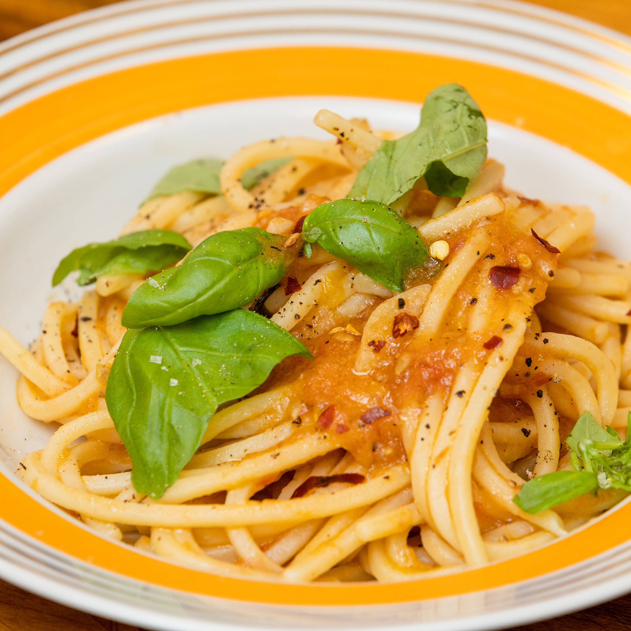 Carla Lalli Music's Pasta with 10-minute Spicy Grated Tomato Sauce