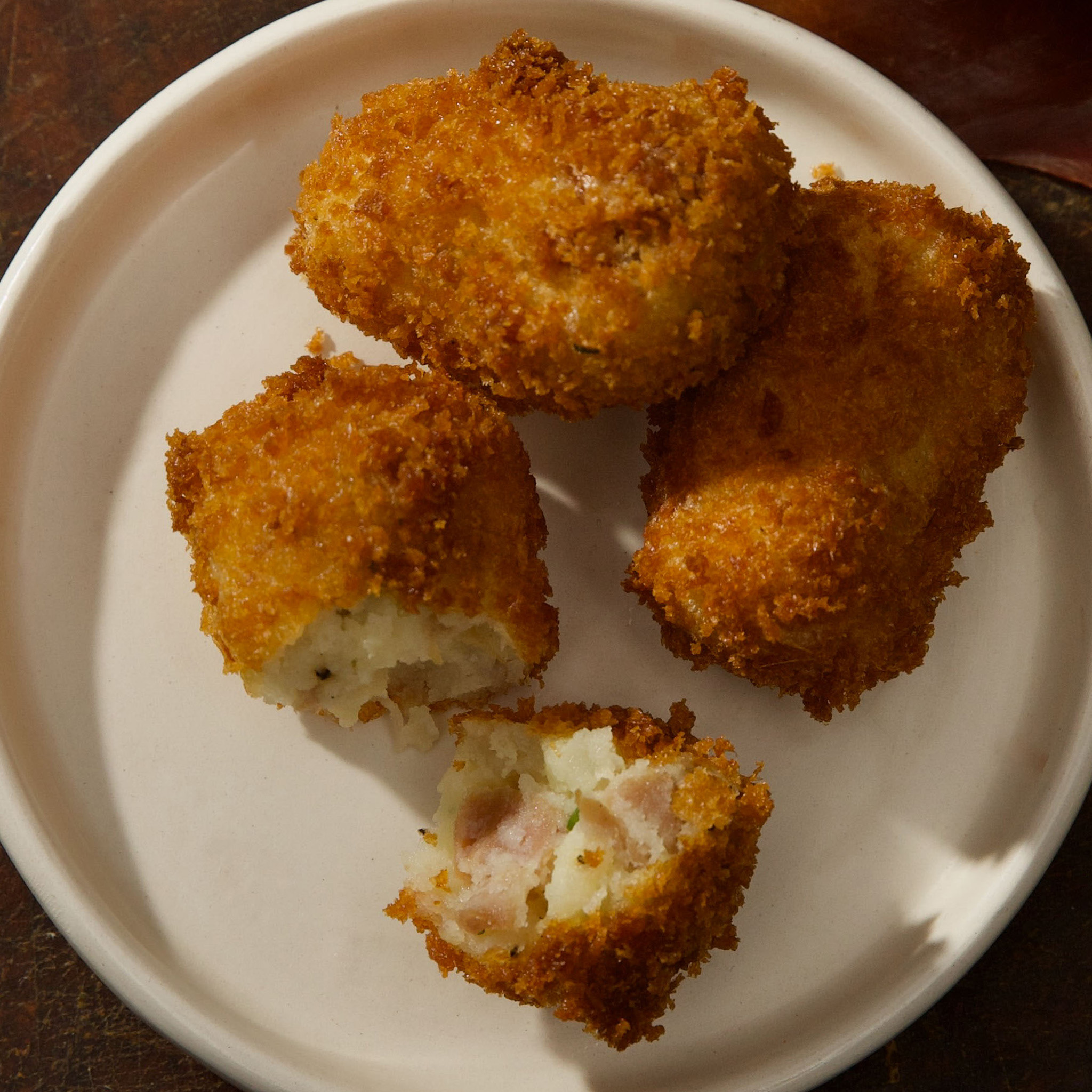Elizabeth Poett's Potato Fritters with Manchego and Prosciutto