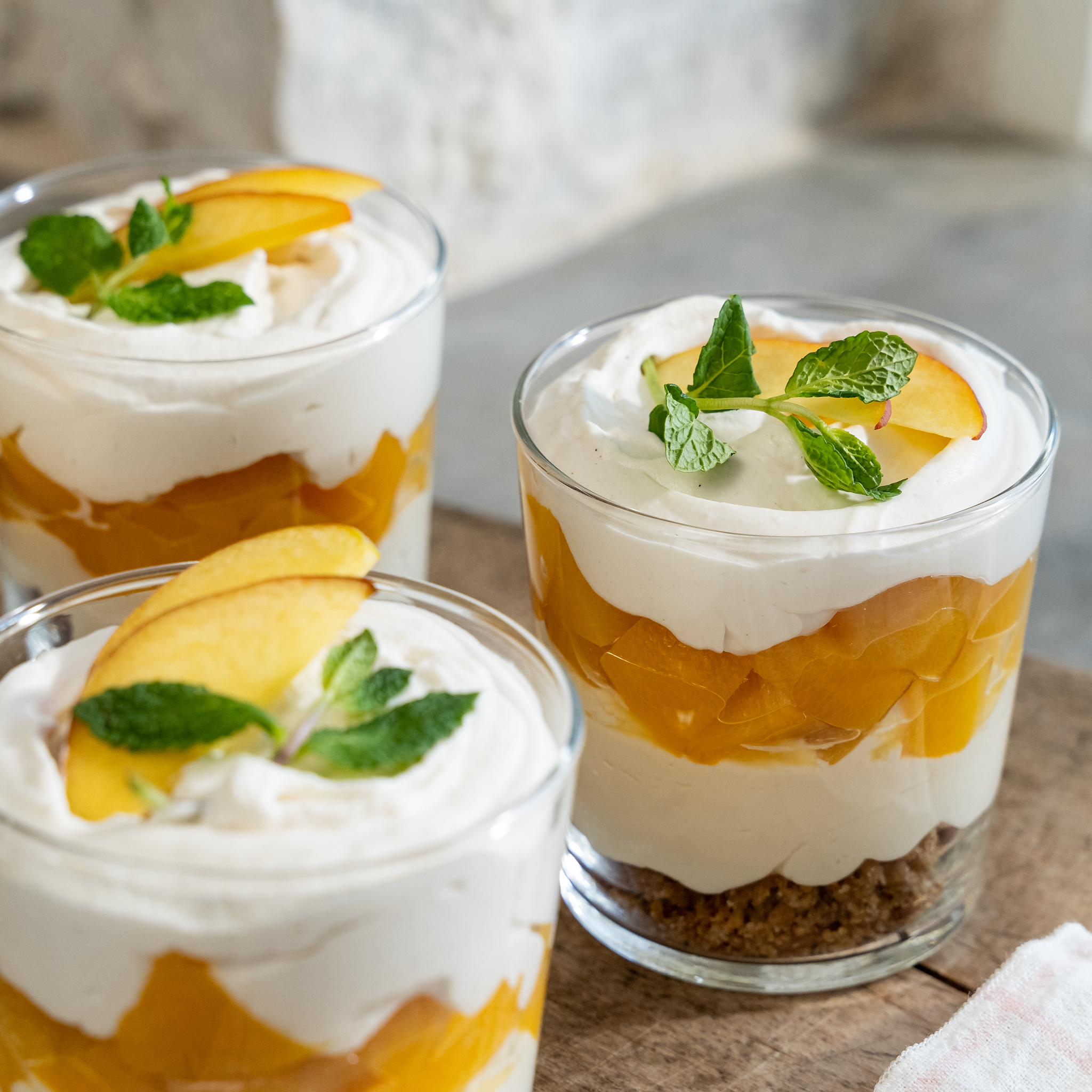 Peach Trifle with Spiced Whipped Cream Recipe - Magnolia