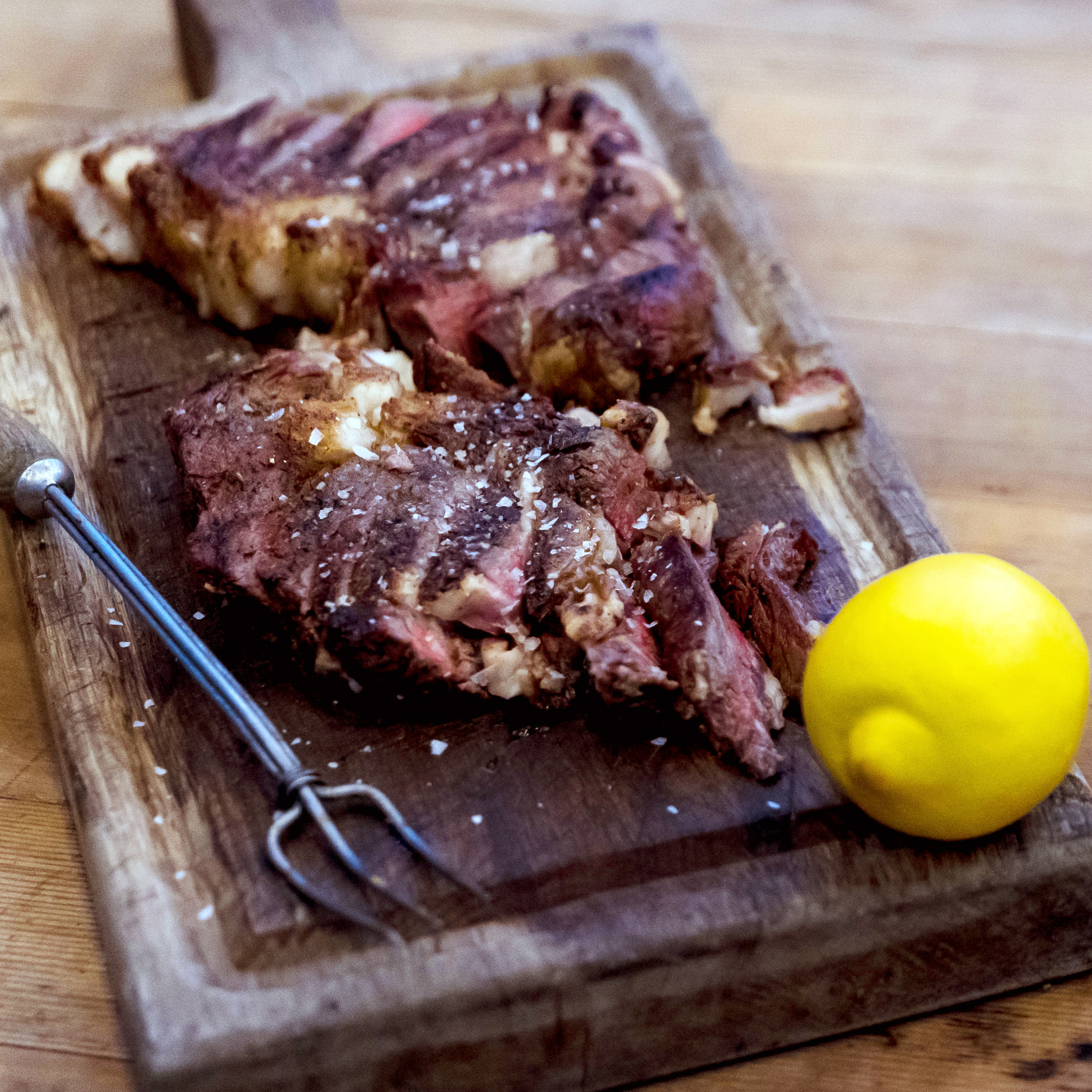 Eduardo Garcia's Grilled Bison Rib-Eye Steaks