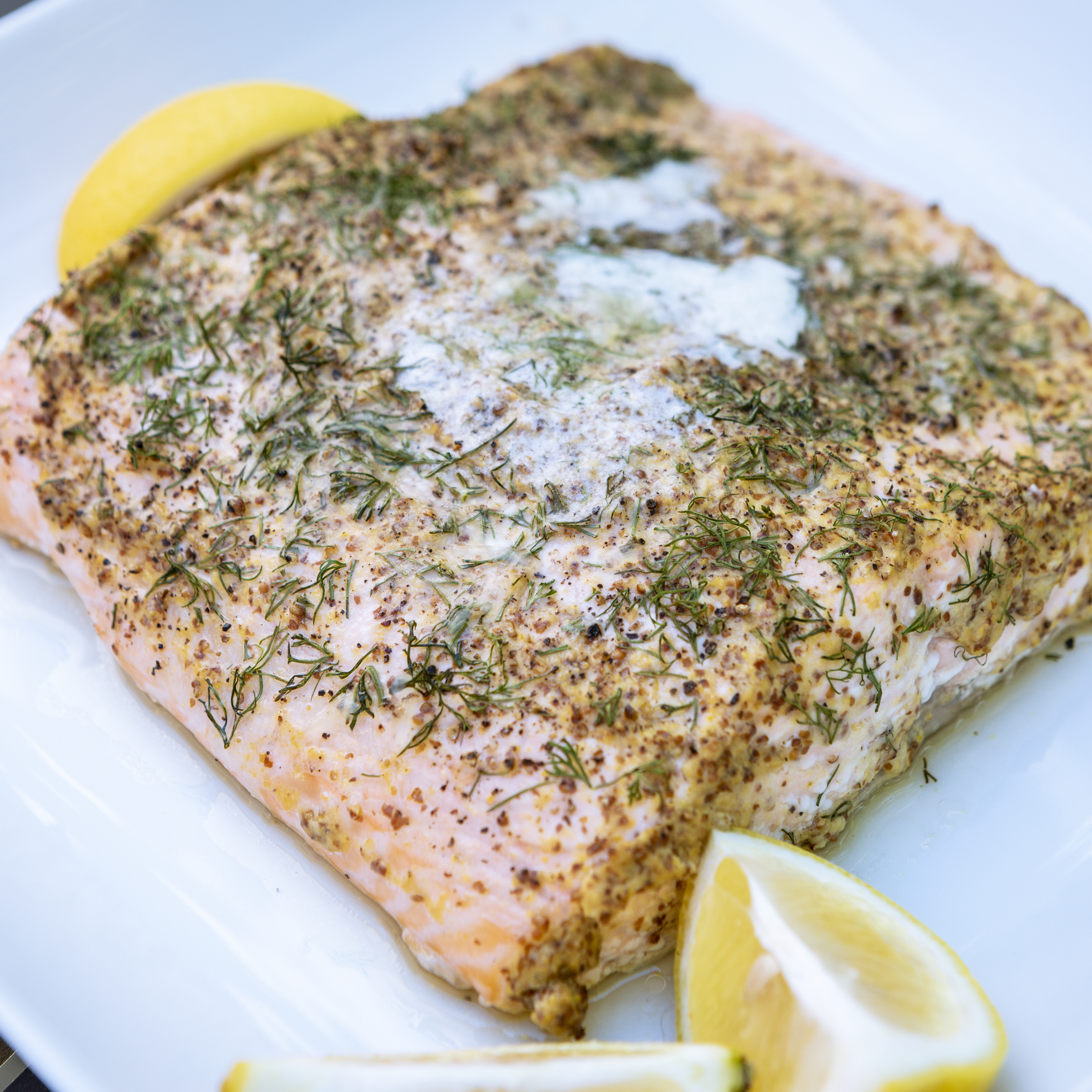 Annie Starke's Salmon with Mustard, Lemon, and Dill