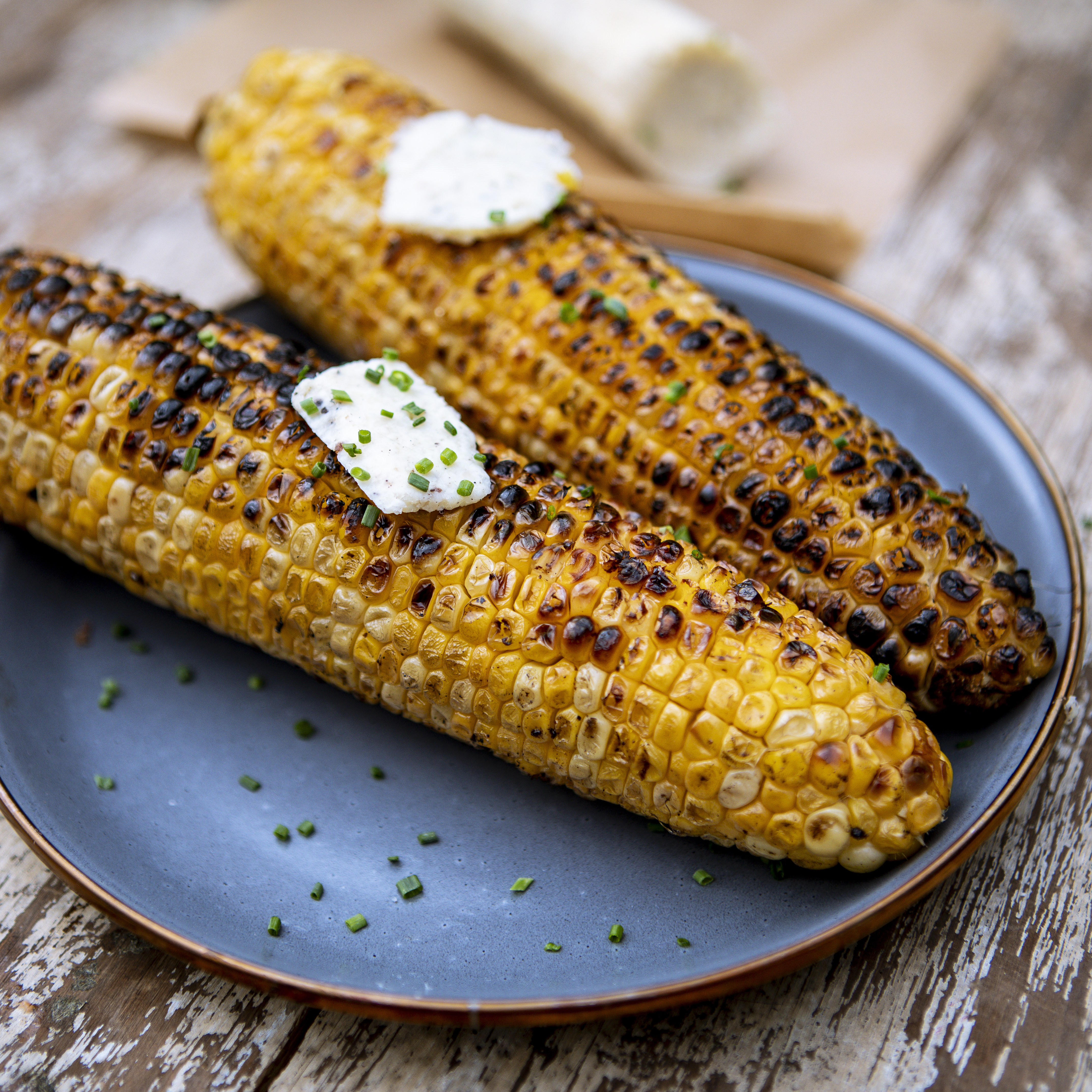 Annie Starke's Grilled Corn on the Cob with Parmesan Butter 
