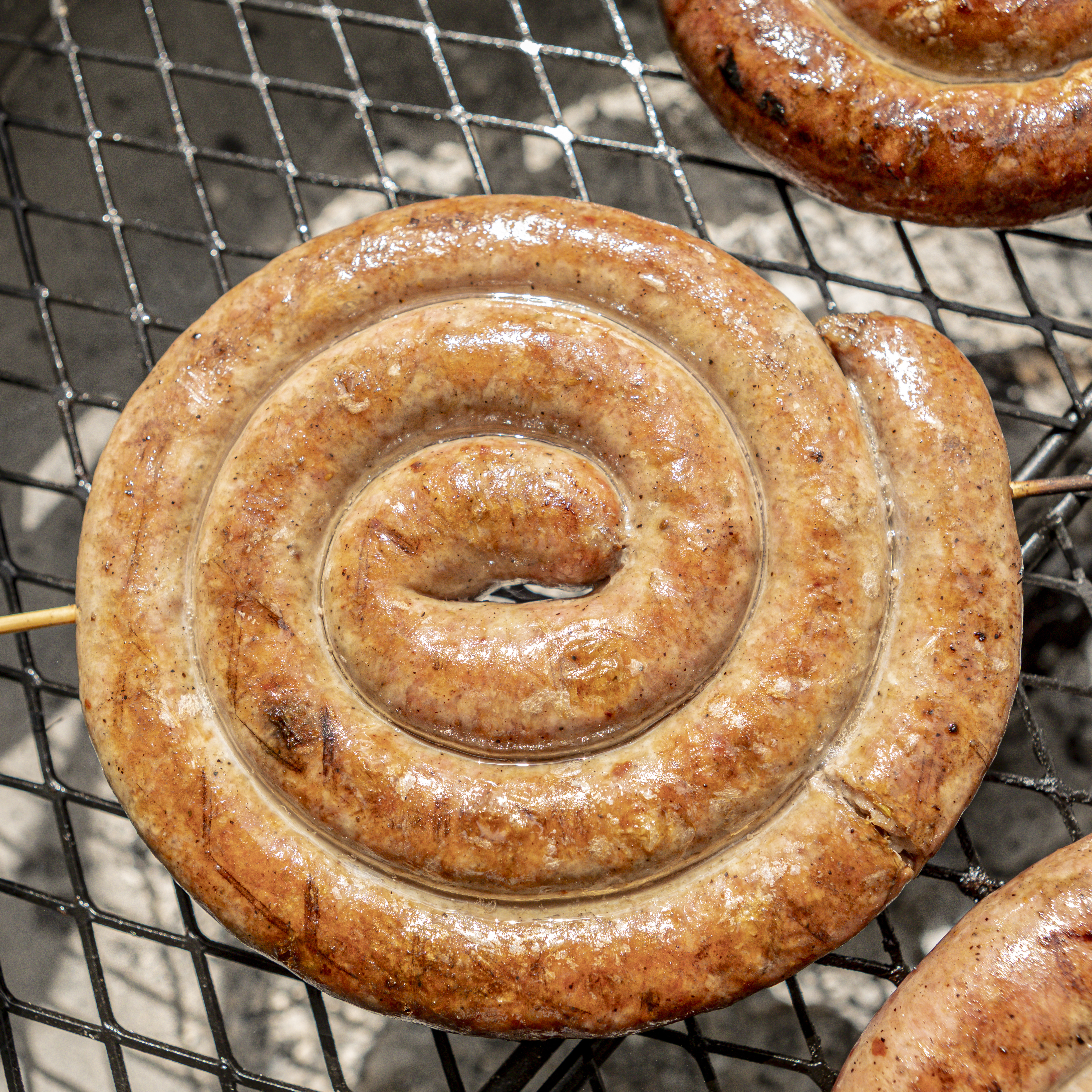 Annie Starke's Grilled Spiral Sausages