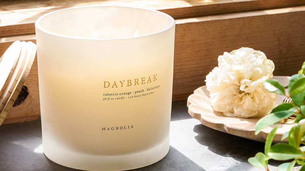 20% OFF  Daybreak Candle  “It smells amazing, like fresh, sweet oranges on a summer day. Highly recommend this scent.” — Beth G.   SHOP 20% off ALL CANDLES.