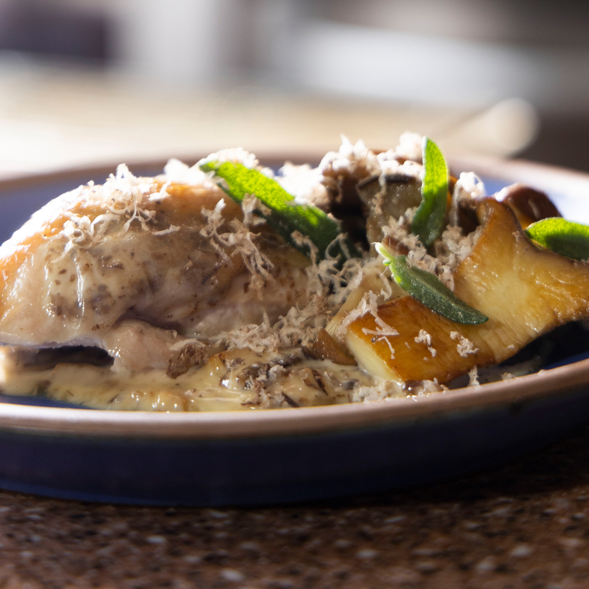 Katie Button's Roast Chicken Breast with Truffle Butter