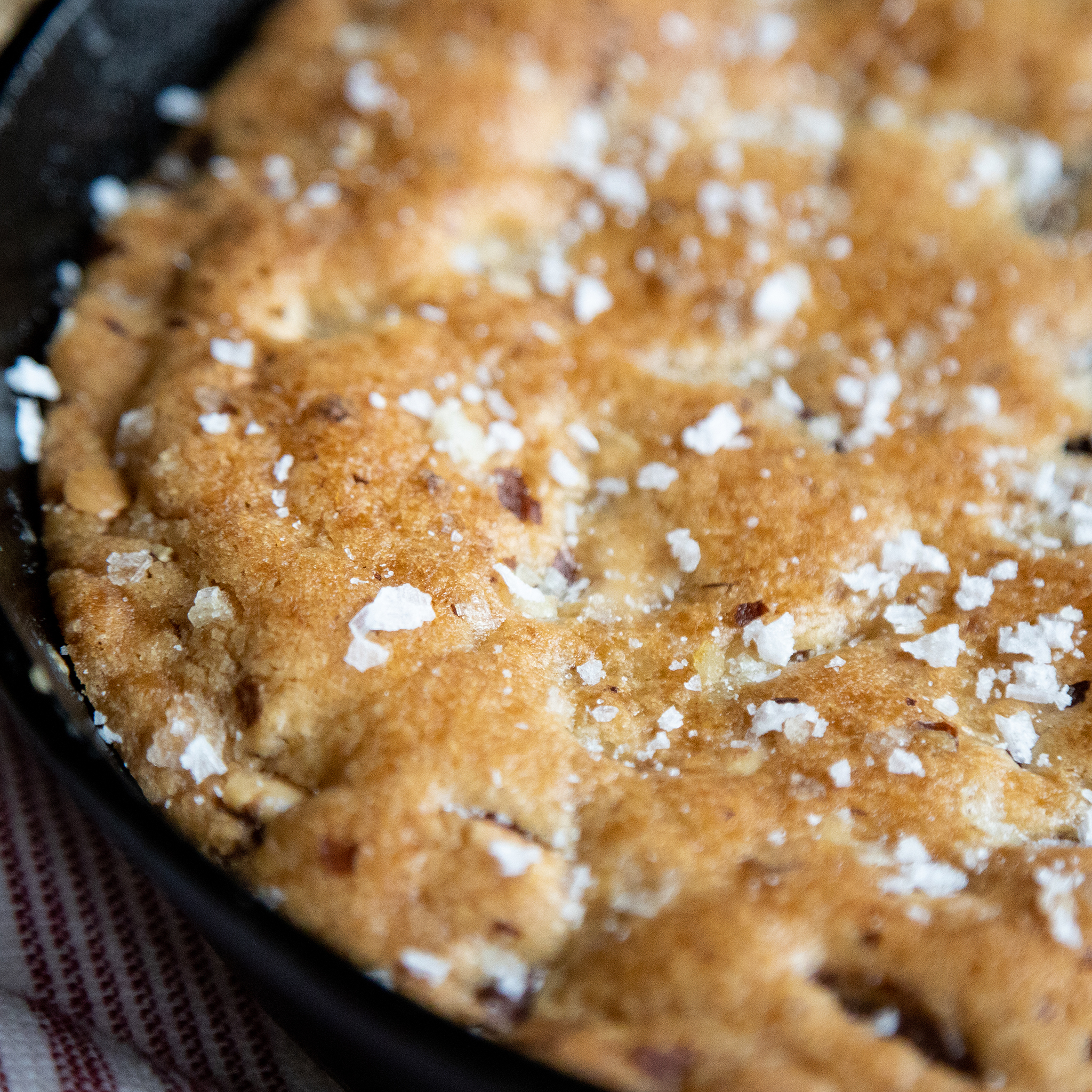 Katie Button's Salted Chocolate Chip and Almond Skillet Cookie