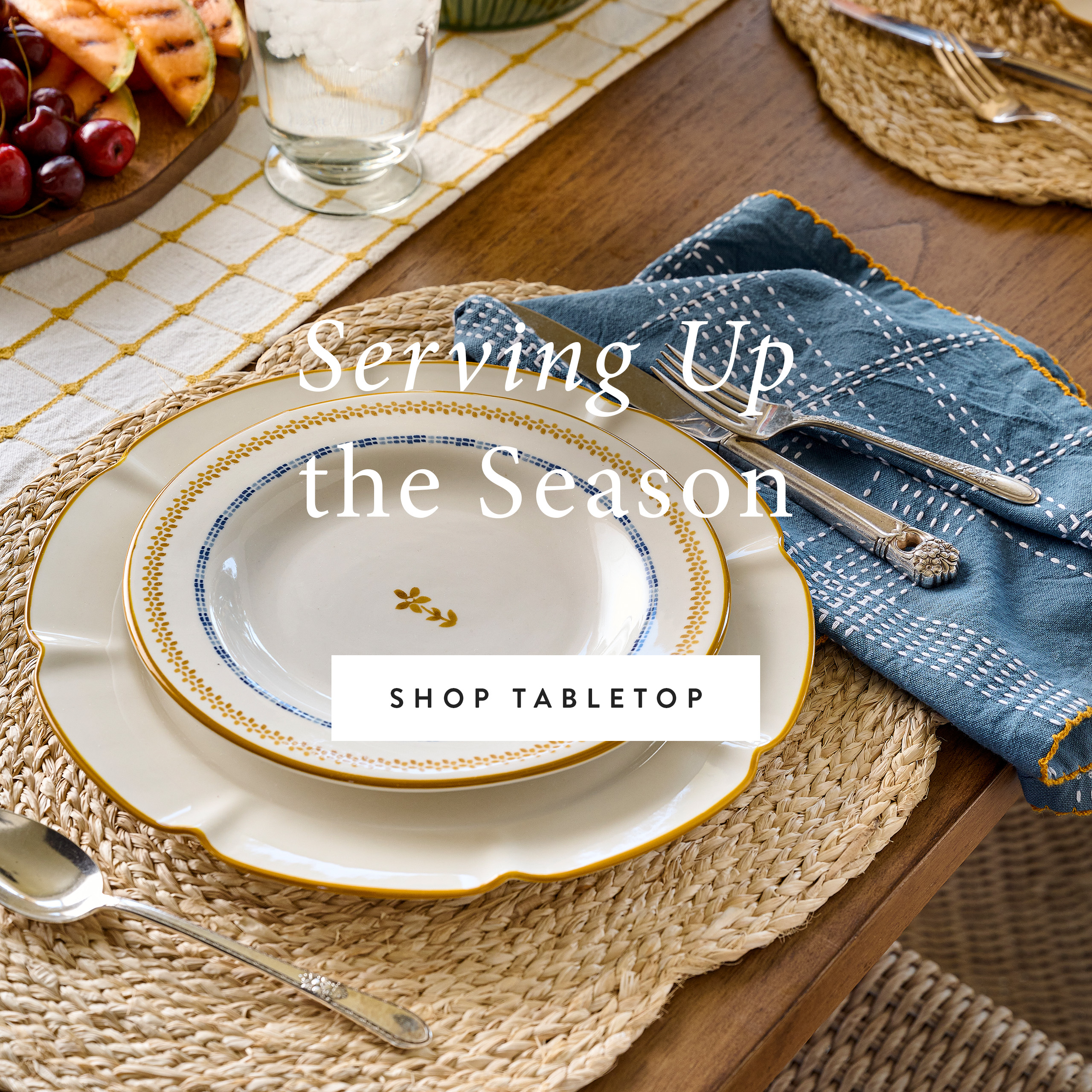 Serving up the season.  shop tabletop.
