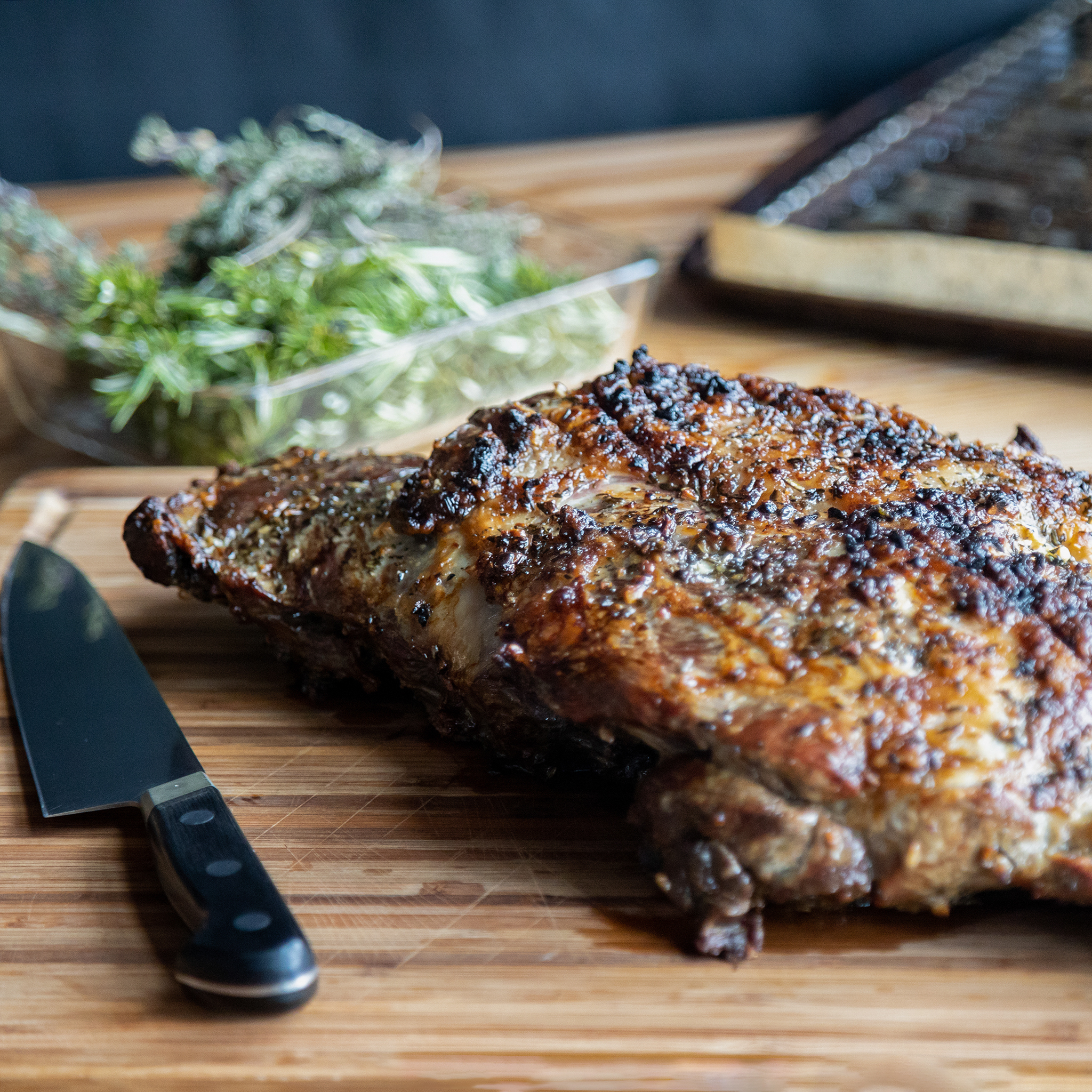 Katie Button's Roasted Leg of Lamb with Herbs