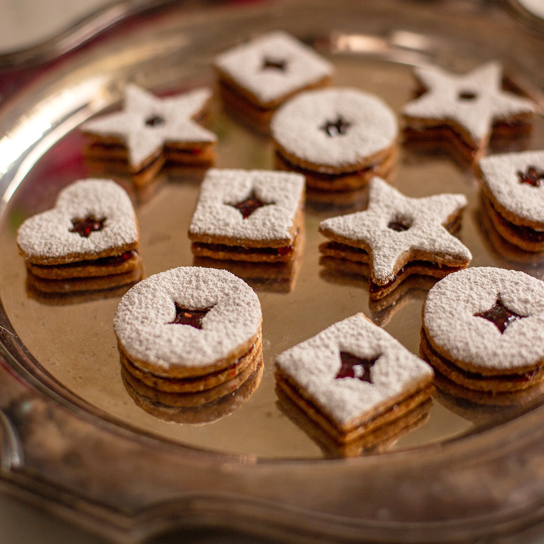Zoe Francois' Chocolate Raspberry Linzer Cookies