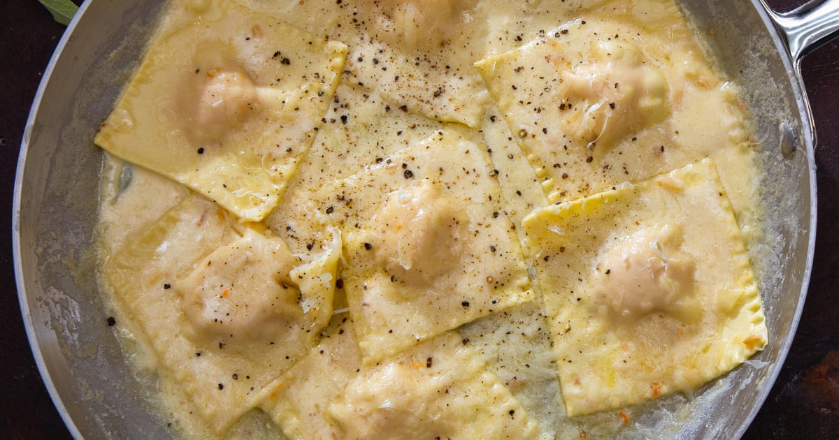 Sweet Potato Ravioli with ButterSage Cream Sauce Recipe Magnolia
