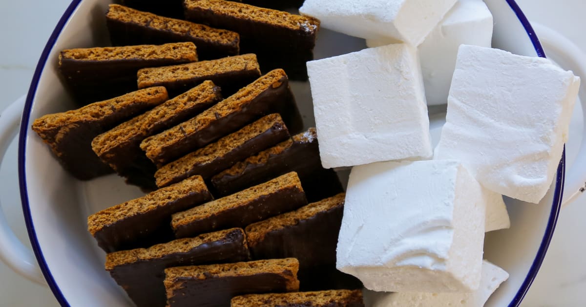 Graham Crackers with Painted Chocolate Recipe Magnolia