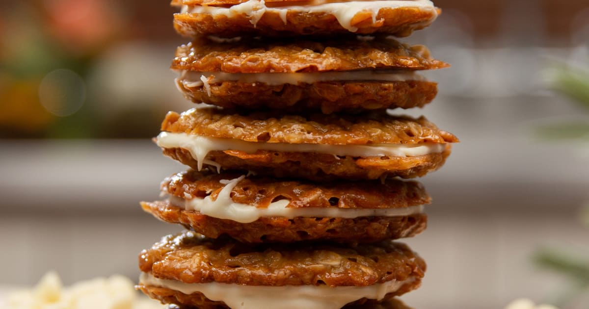 Molasses Lace Cookies with White Chocolate Filling Recipe Magnolia