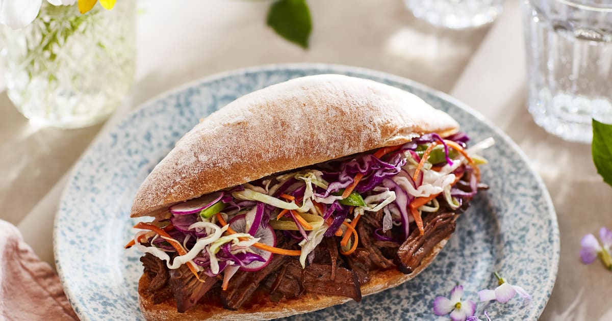 Pulled Brisket Sandwiches with Coleslaw Recipe - Magnolia